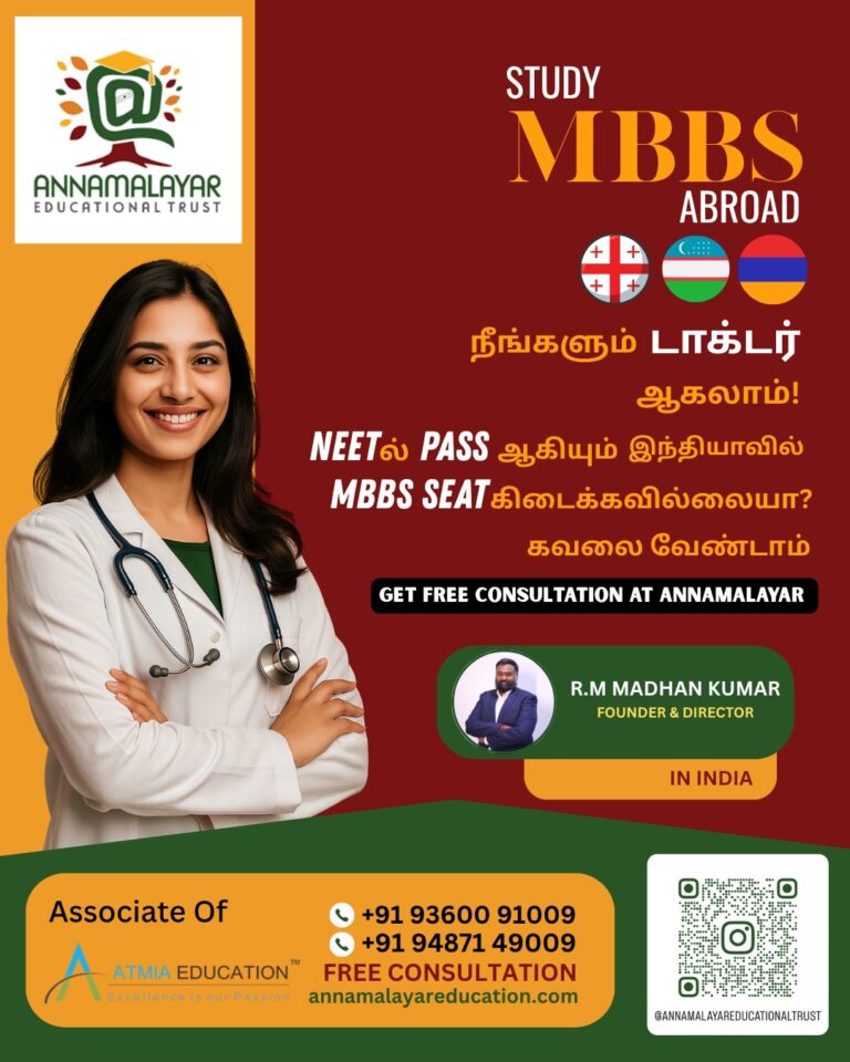 study MBBS abroad poster - Annamalayar educational trust