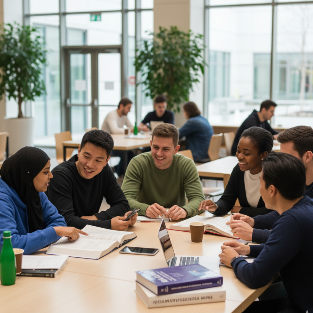 Medical student performing anatomy practical in a modern hospital abroad with professional lab equipment.
