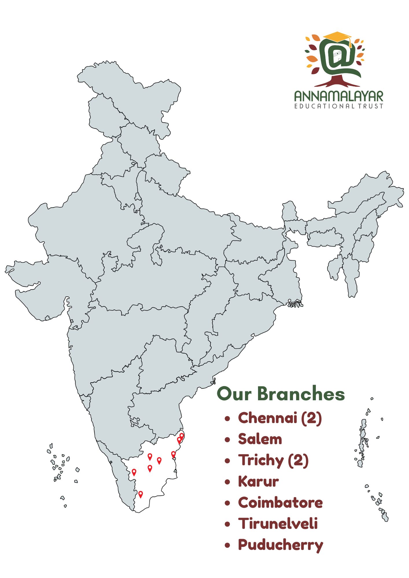 Annamalayar Educational Trust Branches in Tamil Nadu