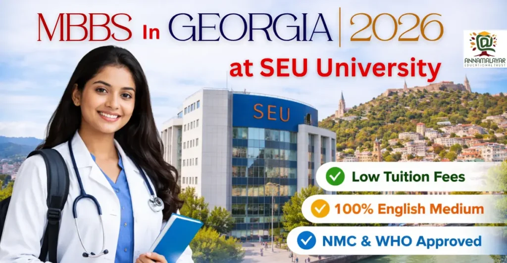 MBBS in Georgia SEU University Tbilisi campus with Indian medical student studying abroad