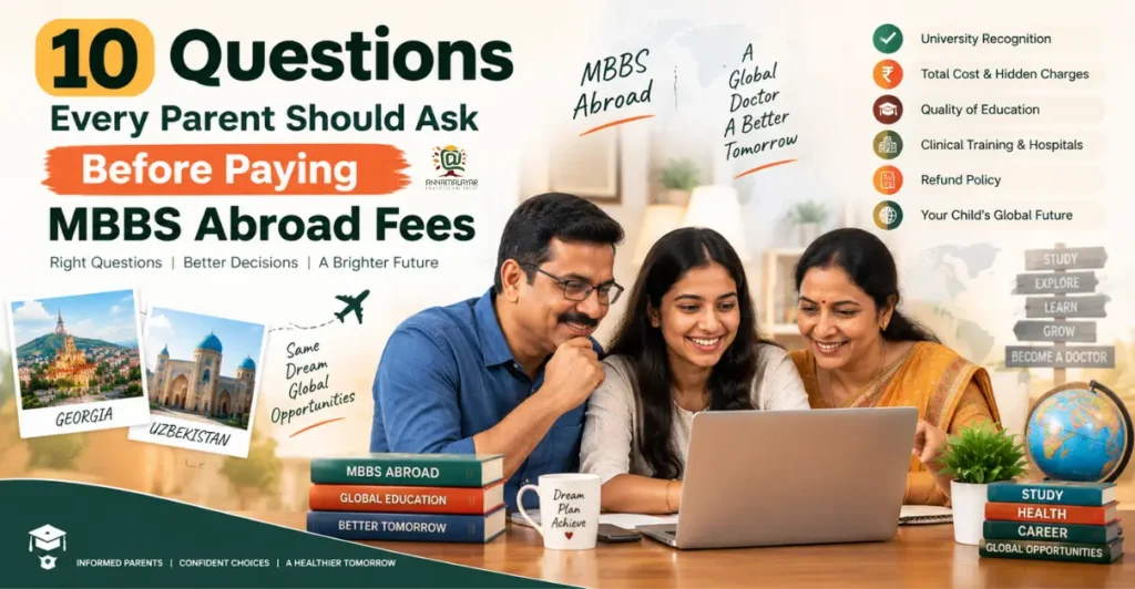 10 questions every parent should ask before paying MBBS abroad fees for Indian students