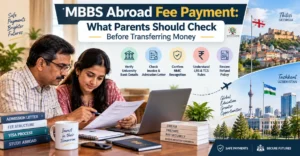 MBBS Abroad Fee Payment guide for parents before transferring tuition fees